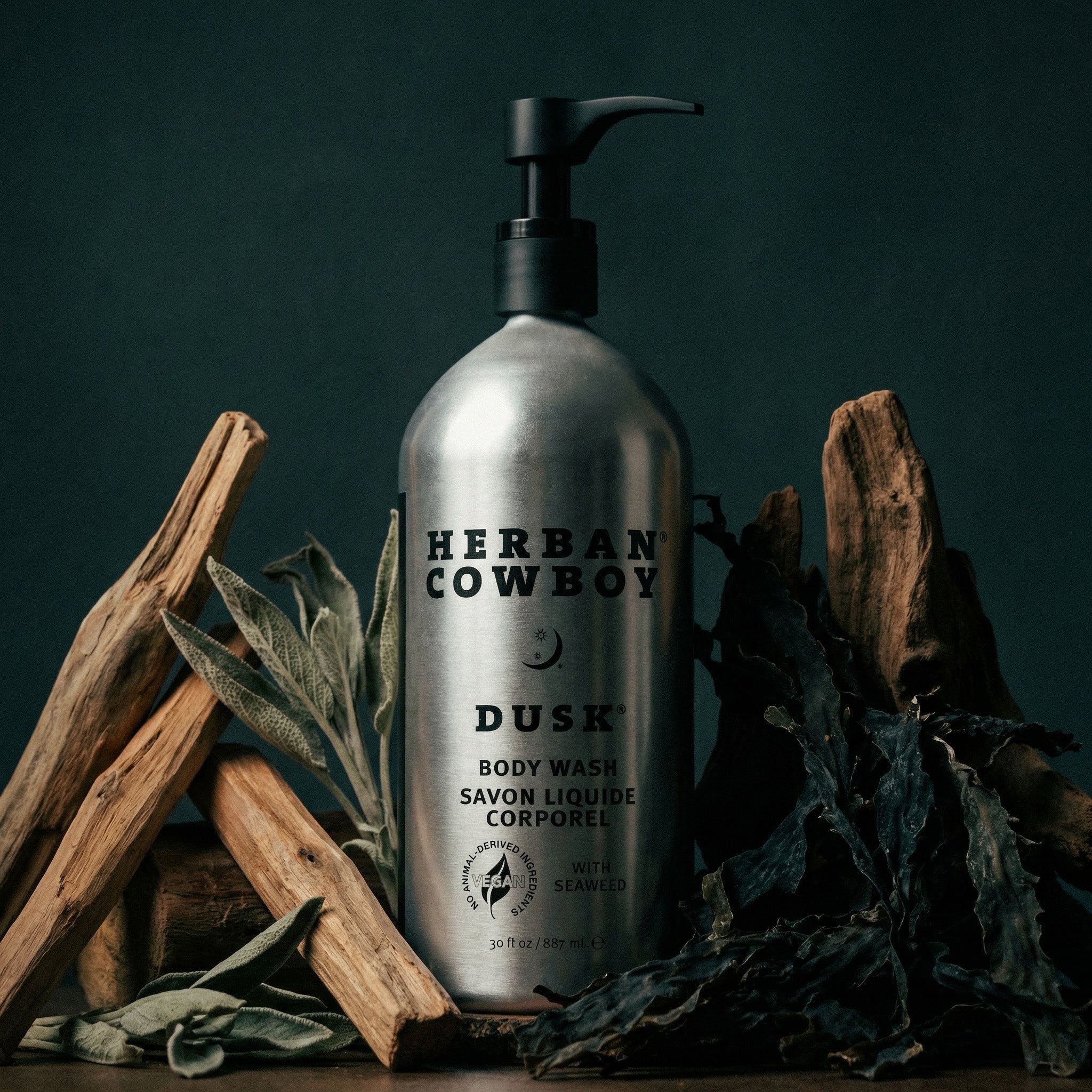 Dusk Body Wash Refillable Aluminum Pump | Herban Cowboy